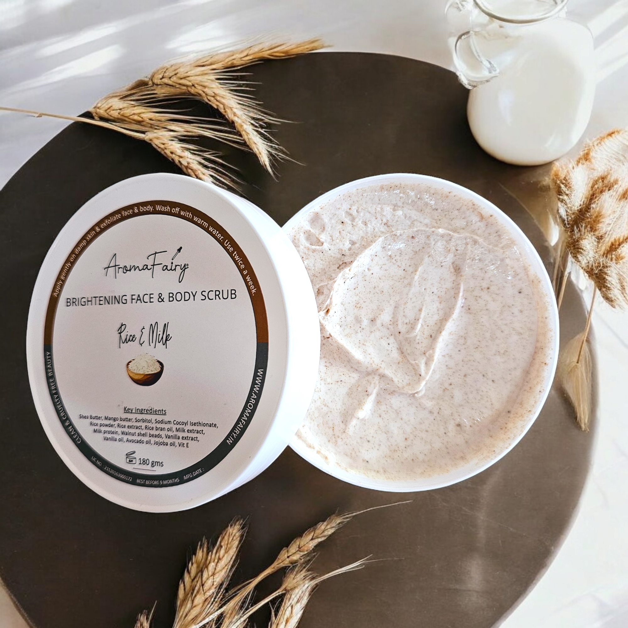 Rice & Milk Brightening Face & Body Scrub